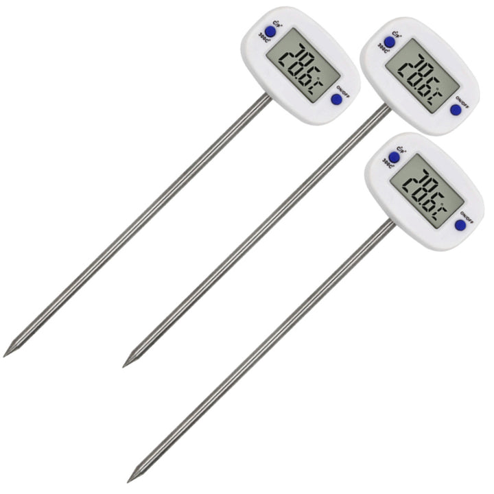 Termometr/sonda do żywności, GreenBlue, długość sondy 15 cm, zakres temp. -50°C do +300°C., dokładność 0,1°C, GB382, 3 sztuki