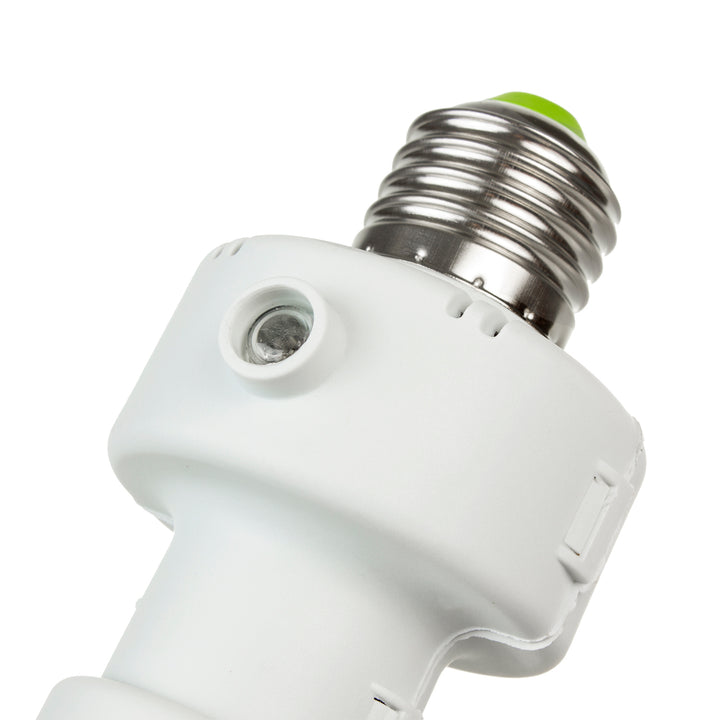 Oprawa żarówki Maclean, E27, max. 100W, z czujnikiem zmierzchu, timer, kolor biały, MCE21W, 2 sztuki