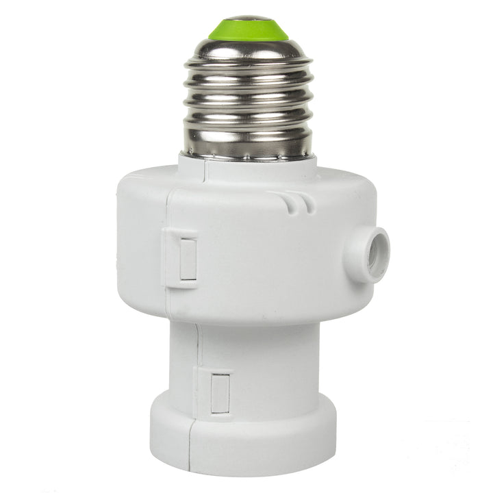 Oprawa żarówki Maclean, E27, max. 100W, z czujnikiem zmierzchu, timer, kolor biały, MCE21W, 4 sztuki