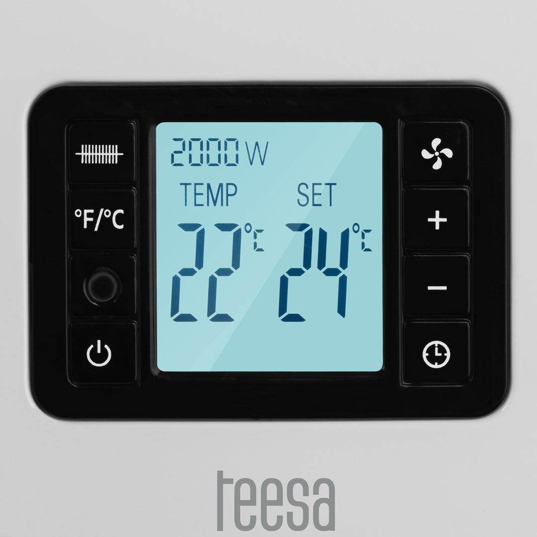 Grzejnik konwektorowy Teesa, funkcja timer, regulacja temperatury, tryb Anti-frost, sterowany pilotem, TSA8054