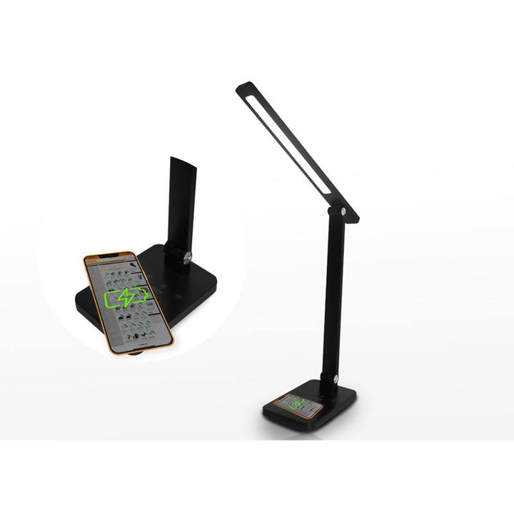 Lampka biurowa LTC, LED 10W, trzy temperatury światła, ładowanie indukcyjne, panel dotykowy, LXL0099C
