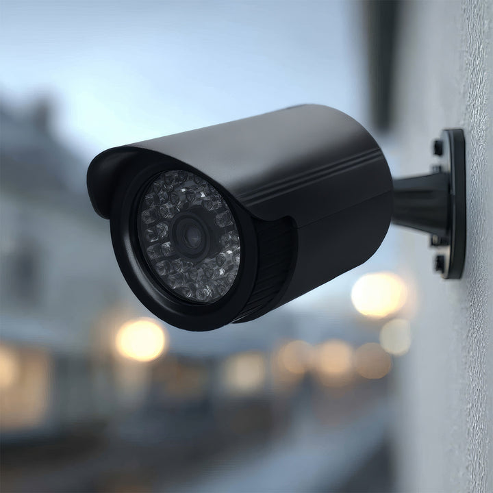 Atrapa kamery tubowej, diody IR LED, czarna, zasilanie 2xAA (brak w zestawie), ABS, IR1800 B