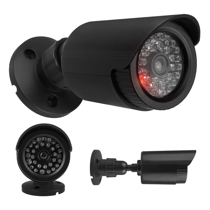 Atrapa kamery tubowej, diody IR LED, czarna, zasilanie 2xAA (brak w zestawie), ABS, IR1800 B