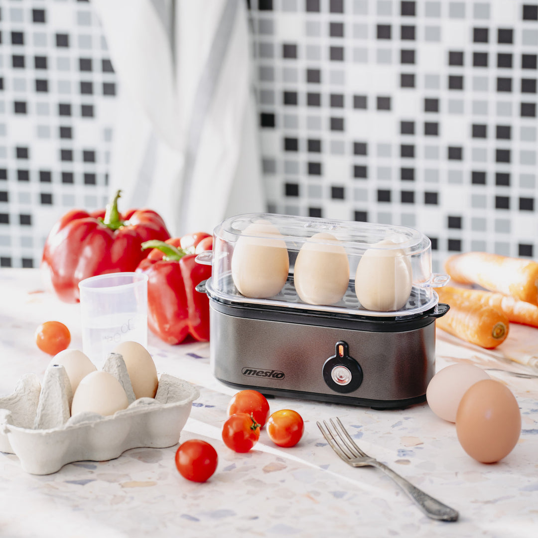 Jajowar na 3 jaja Mesko, moc 210W, wybór stopnia ugotowania, lampka kontrolna, MS 4485
