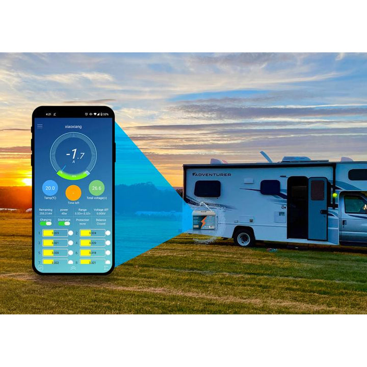 Akumulator litowo-żelazowo-fosforanowy LiFePo4 Lexton, z układem BMS, 12.8V, 70Ah, LXLFP70 + prostownik do akumulatorów LiFePO4 LTC Energy