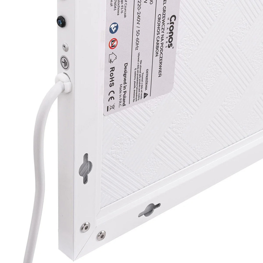 Grzejnik na podczerwień Cronos, 800W, matowa powierzchnia, ultracienki, Carbon P800
