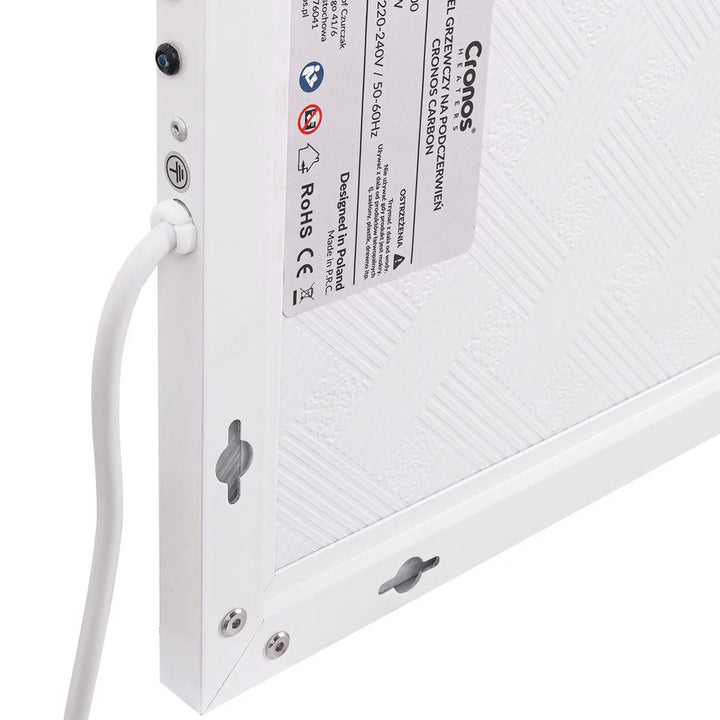 Grzejnik na podczerwień Cronos, 800W, matowa powierzchnia, ultracienki, Carbon P800