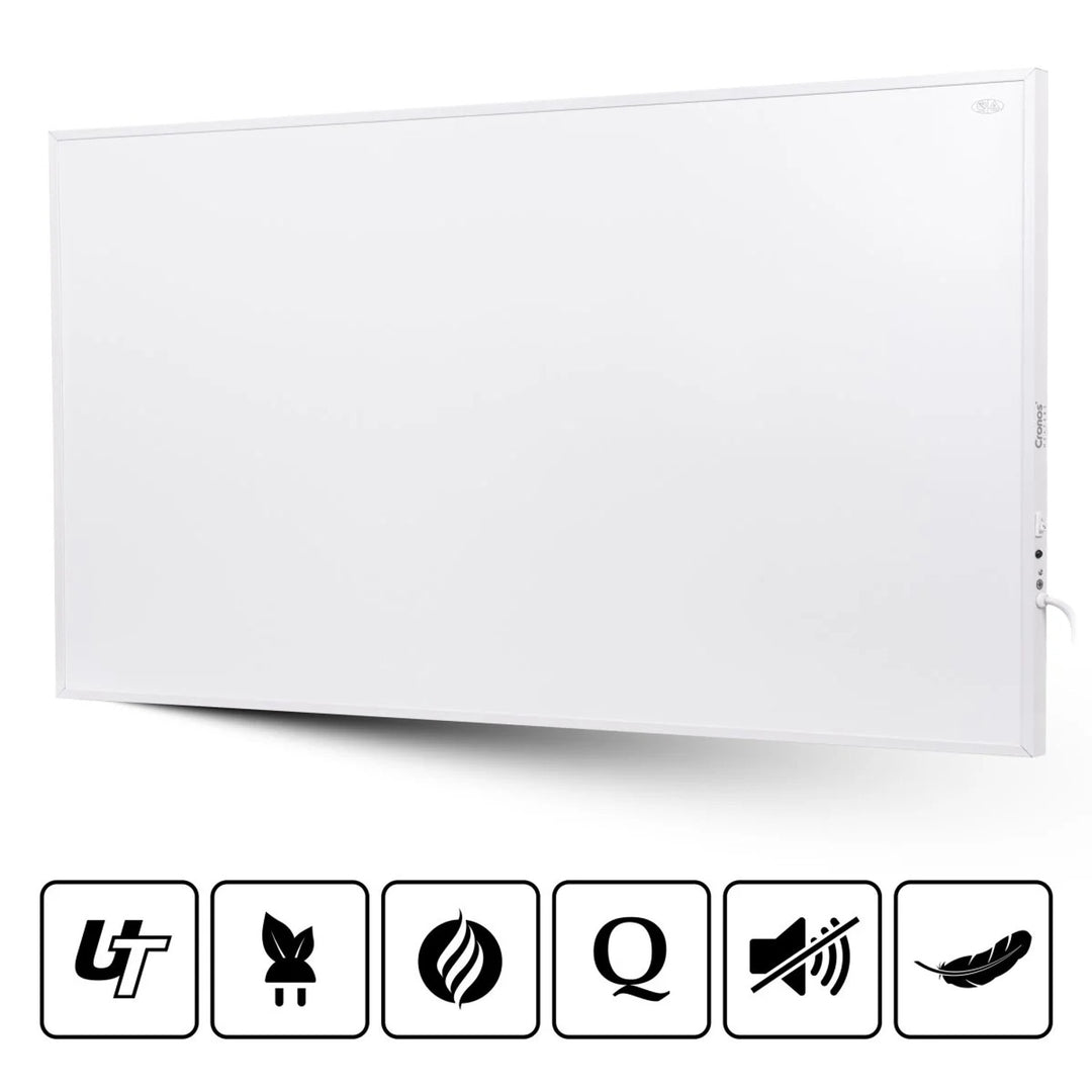 Grzejnik na podczerwień Cronos, 1000W, matowa powierzchnia, ultracienki, Carbon P1000