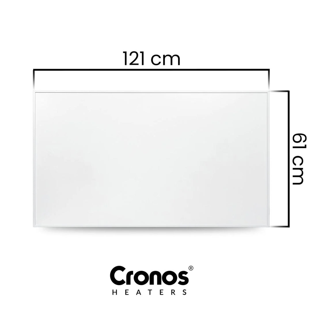 Grzejnik na podczerwień Cronos, 700W, pilot do sterowania, matowa powierzchnia, ultracienki, ekonomiczne ogrzewanie, Graphene PRO CGP-700TWP