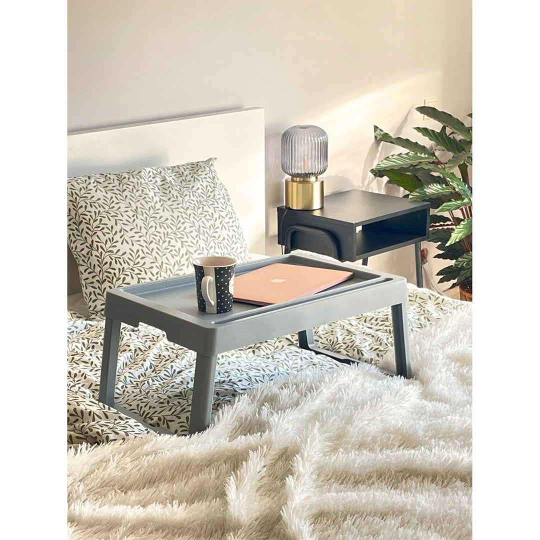 Składany stolik Practic, przenośny, do łóżka ogrodu, taca na śniadanie, kolor cappuccino, 56120722