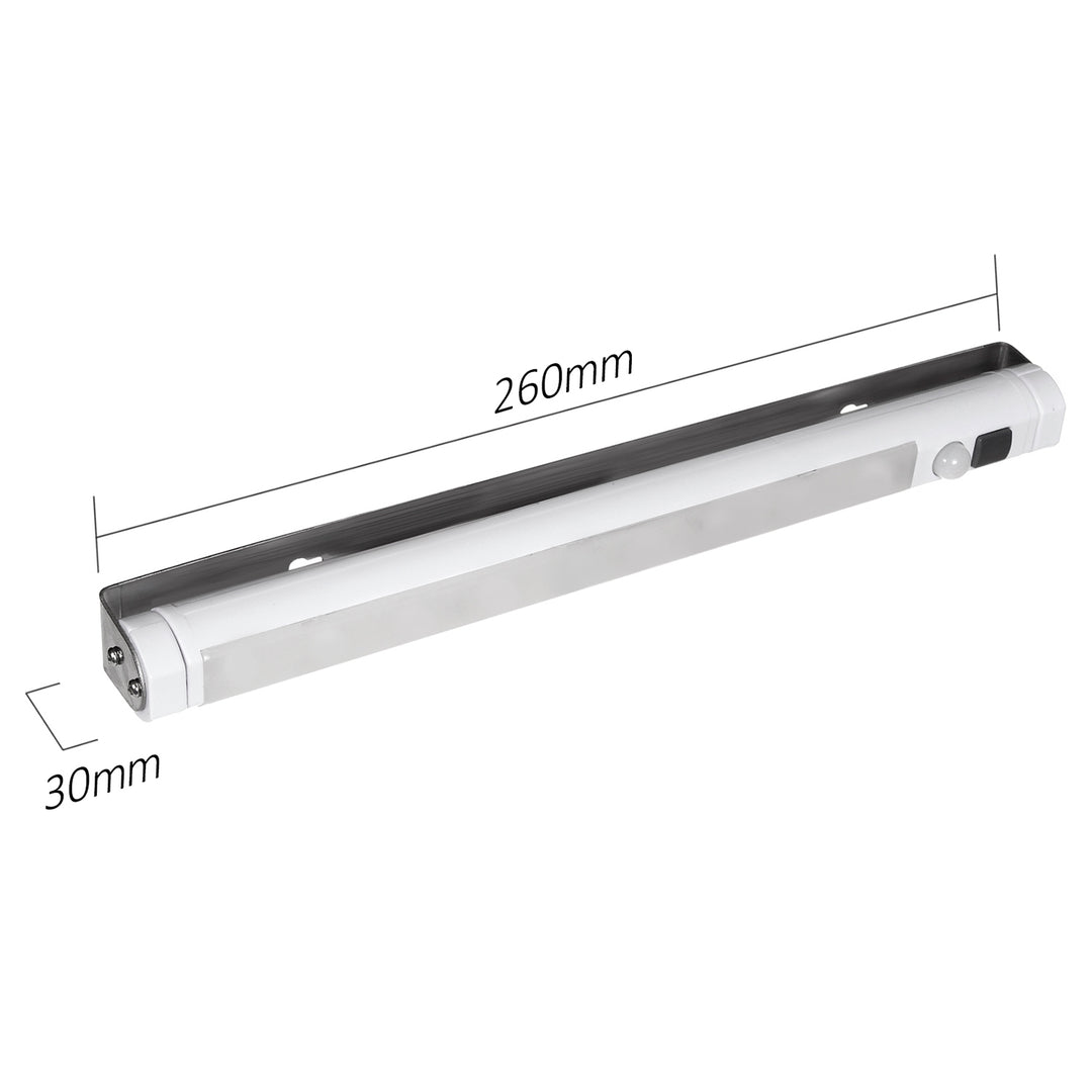 Lampa kuchenna LED Maclean, podszafkowa 9 SMD, na baterie, czujnik PIR on/off, MCE166 + 3x bateria Varta Industrial LR6/AA R-06