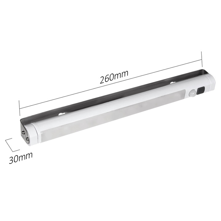 Lampa kuchenna LED Maclean, podszafkowa 9 SMD, na baterie, czujnik PIR on/off, MCE166 + 3x bateria Varta Industrial LR6/AA R-06