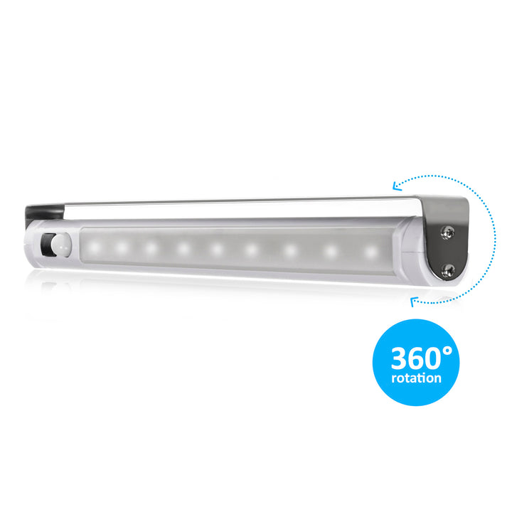Lampa kuchenna LED Maclean, podszafkowa 9 SMD, na baterie, czujnik PIR on/off, MCE166 + 3x bateria Varta Industrial LR6/AA R-06