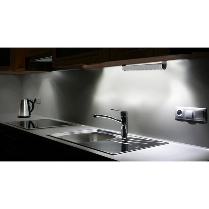 Lampa kuchenna LED Maclean, podszafkowa 9 SMD, na baterie, czujnik PIR on/off, MCE166 + 3x bateria Varta Industrial LR6/AA R-06