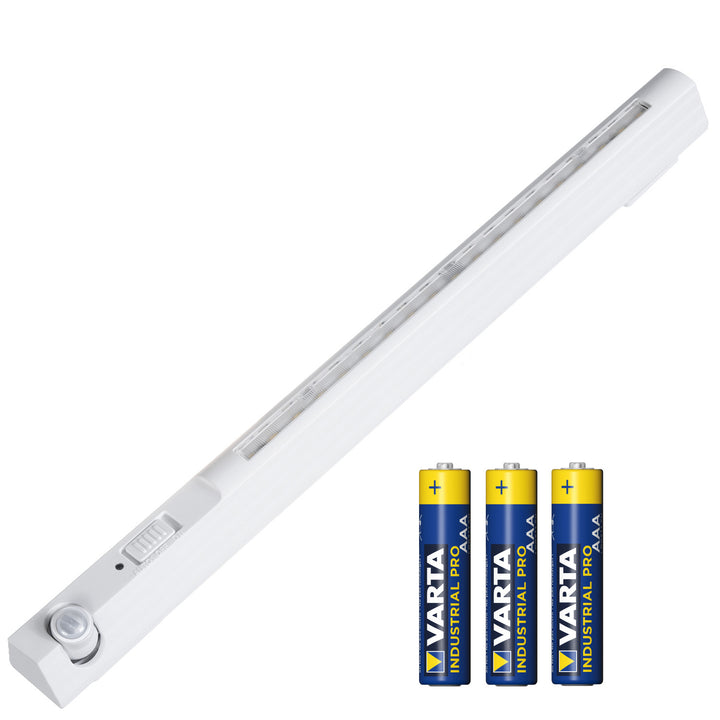 Lampa LED Maclean, z ruchomym sensorem ruchu, haczyk, ON/OFF/AUTO, temp. 4000K, zasięg 3m, MCE235 + 3x bateria alkaliczna Varta Industrial AAA