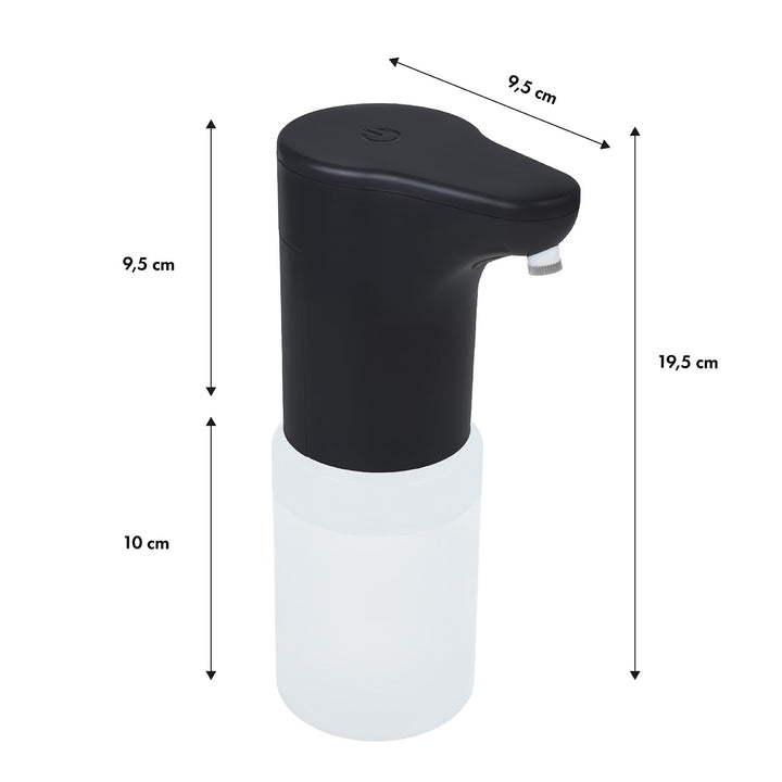 Automatyczny dozownik Promedix, pojemnik dyspenser do płynnych mydeł, płynów dezynfekujących, 300ml, czarny, PR-540 B + 4 baterie AA Varta Industrial