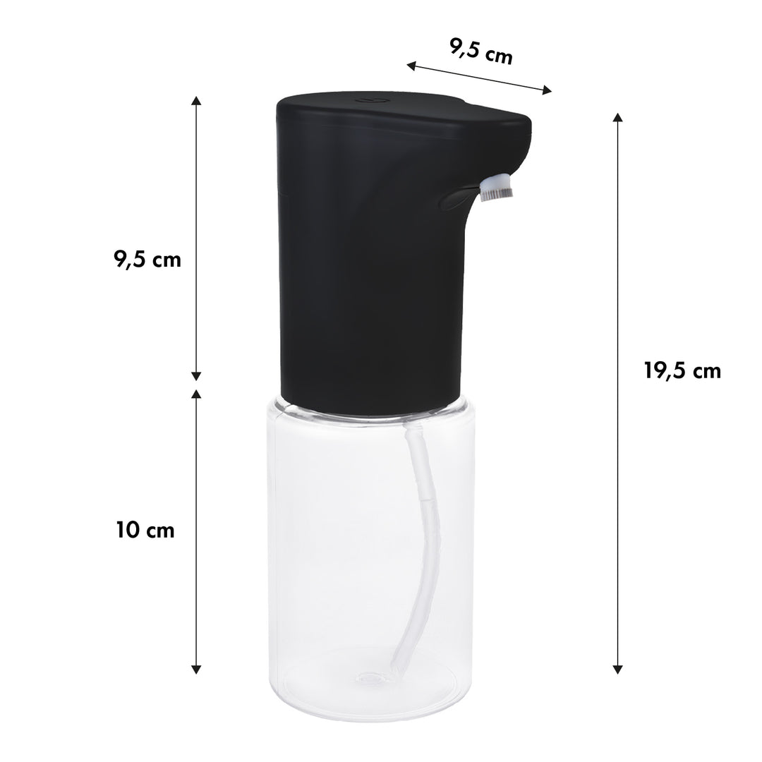 Automatyczny dozownik Promedix, pojemnik dyspenser do płynnych mydeł, płynów dezynfekujących, 300ml, czarny, PR-540 B + 4 baterie AA Varta Industrial