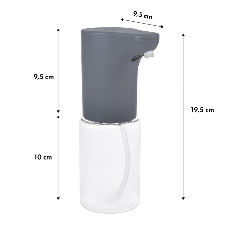 Automatyczny dozownik Promedix, pojemnik dyspenser do płynnych mydeł, płynów dezynfekujących, 300ml, szary, PR-540 GR + 4 baterie AA Varta Industrial