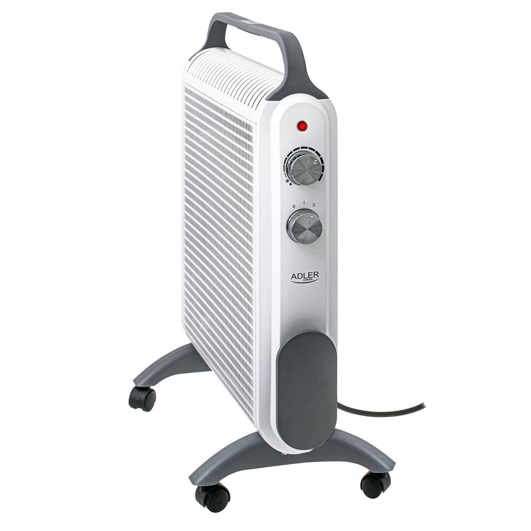 Grzejnik konwektorowy, na kółkach, 2 poziomy mocy, max 2000W, termostat, AD 7750