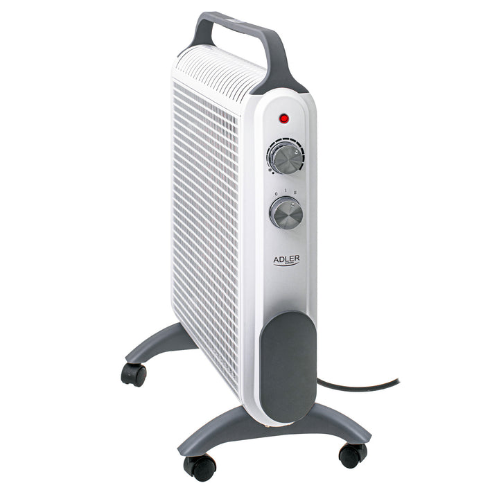 Grzejnik konwektorowy, na kółkach, 2 poziomy mocy, max 2000W, termostat, AD 7750