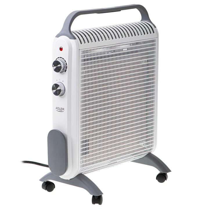 Grzejnik konwektorowy, na kółkach, 2 poziomy mocy, max 2000W, termostat, AD 7750