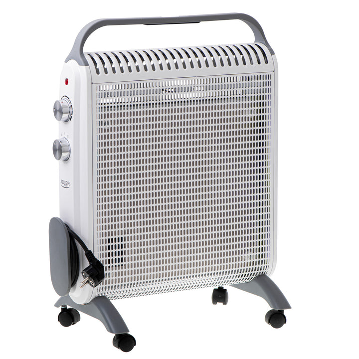 Grzejnik konwektorowy, na kółkach, 2 poziomy mocy, max 2000W, termostat, AD 7750