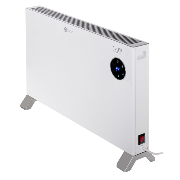 Grzejnik konwektorowy Adler, wyświetlacz LED, pilot, 3 poziomy grzania, termostat, maks 2000W, AD 7752