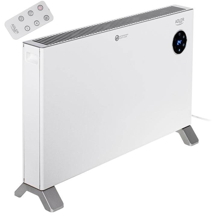 Grzejnik konwektorowy Adler, wyświetlacz LED, pilot, 3 poziomy grzania, termostat, maks 2000W, AD 7752