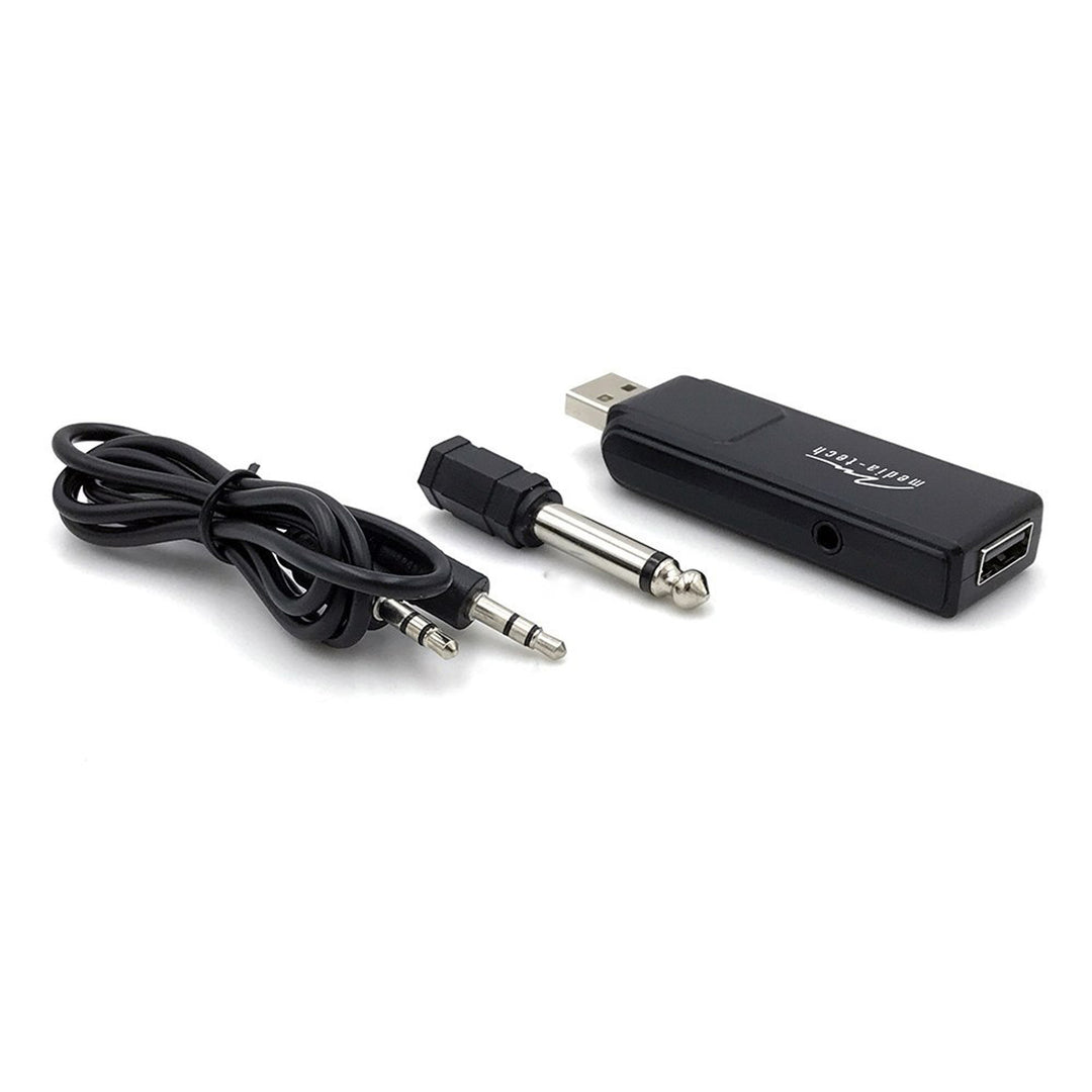 Dwa mikrofony bezprzewodowe z odbiornikiem USB do głośnika z funkcją karaoke, Mediatech MT395