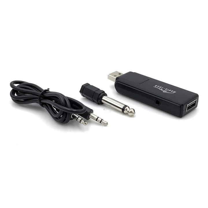 Dwa mikrofony bezprzewodowe z odbiornikiem USB do głośnika z funkcją karaoke, Mediatech MT395