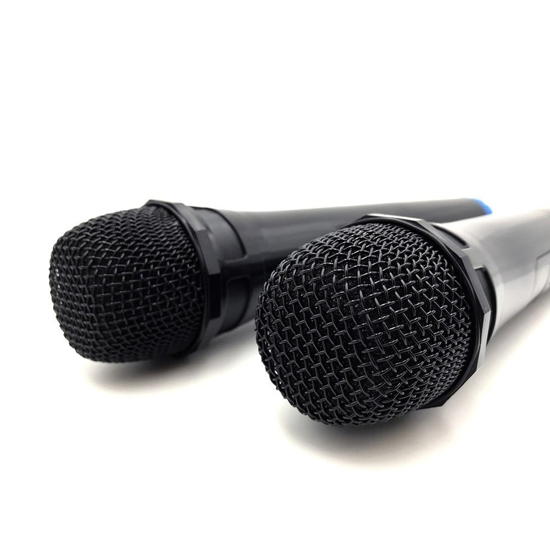 Dwa mikrofony bezprzewodowe z odbiornikiem USB do głośnika z funkcją karaoke, Mediatech MT395