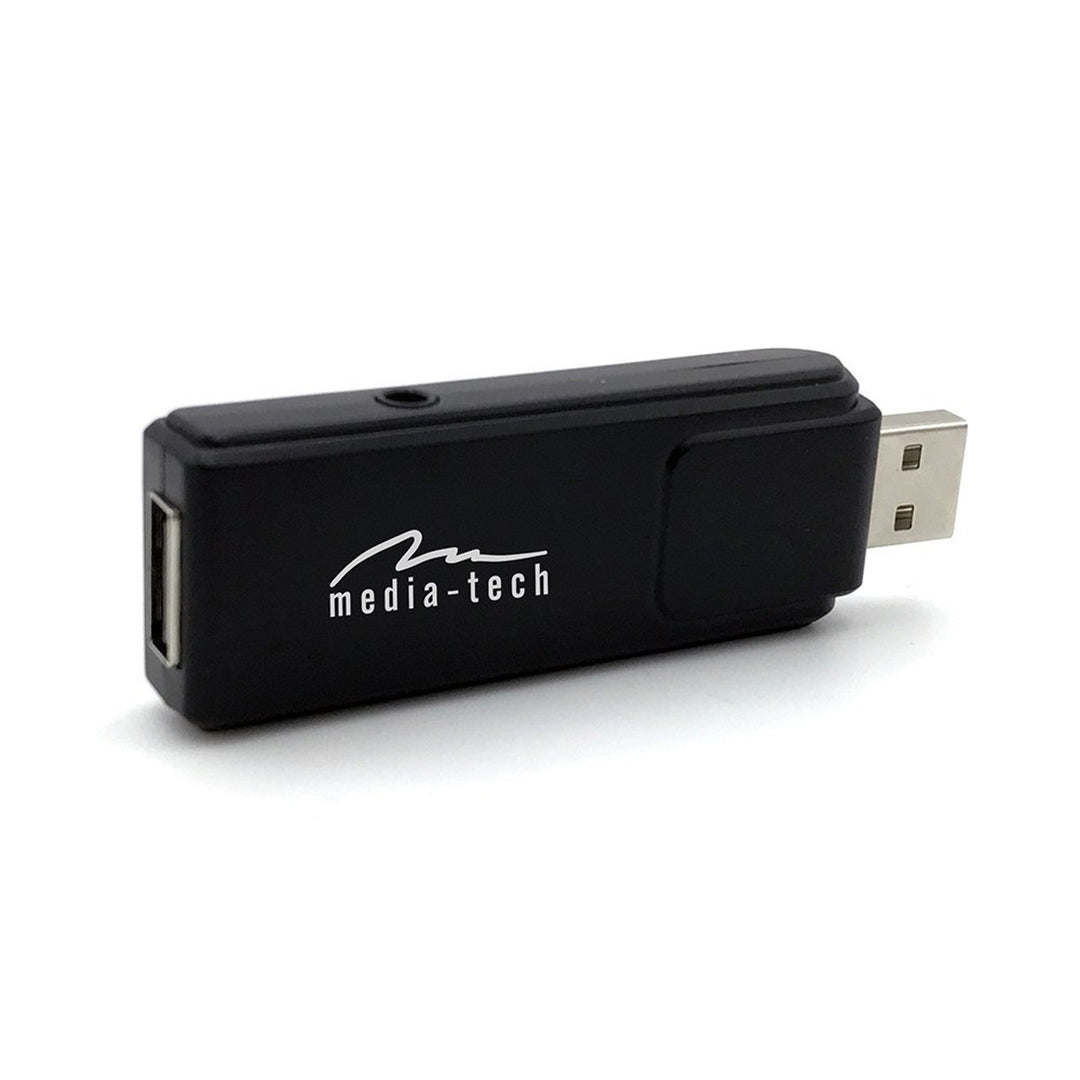 Dwa mikrofony bezprzewodowe z odbiornikiem USB do głośnika z funkcją karaoke, Mediatech MT395