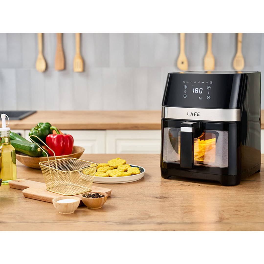 Frytkownica beztłuszczowa Lafe, 1500W, 7 programów, wyświetlacz LCD, MasterFry