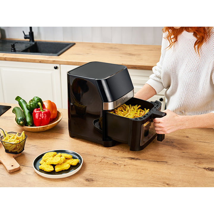 Frytkownica beztłuszczowa Lafe, 1500W, 7 programów, wyświetlacz LCD, MasterFry