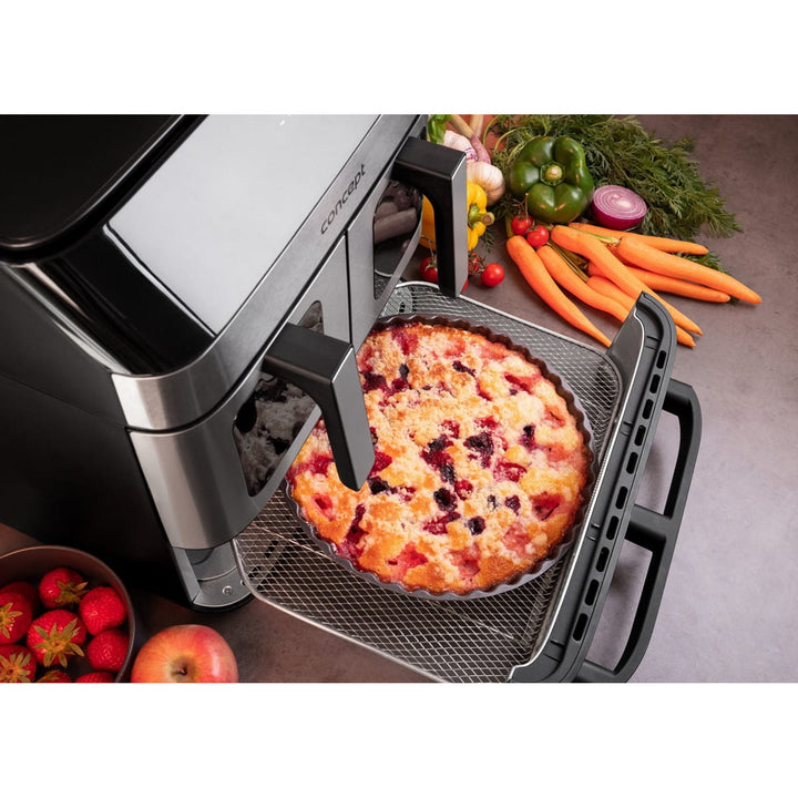 Frytkownica beztłuszczowa Concept, 3 osobne szuflady, zsychronizowane pieczenie, 8 gotowych programów, FR9000