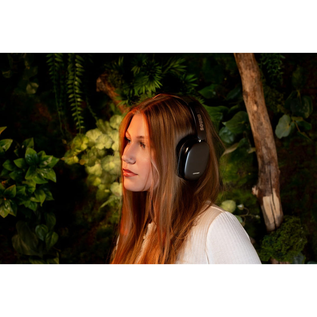 Słuchawki nauszne bezprzewodowe Concept SoundJoy, czas odtwarzania do 70 godzin, Bluetooth 5.4, szybkie ładowanie, aktywna redukcja szumów do 33dB, czarne, HS4060