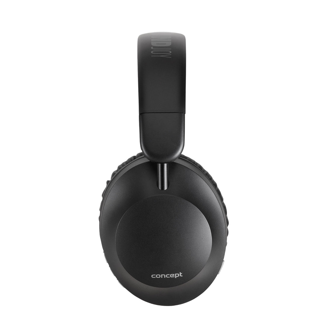 Słuchawki nauszne bezprzewodowe Concept SoundJoy, czas odtwarzania do 45 godzin, Bluetooth 6,0, szybkie ładowanie, aktywna redukcja szumów do 18dB, czarne, HS4080