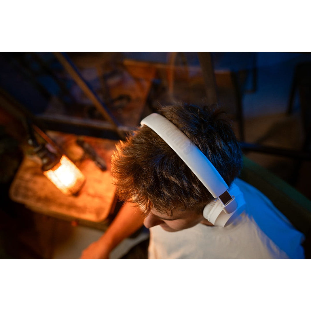 Słuchawki nauszne bezprzewodowe Concept SoundJoy, czas odtwarzania do 45 godzin, Bluetooth 6,0, szybkie ładowanie, aktywna redukcja szumów do 18dB, białe, HS4081