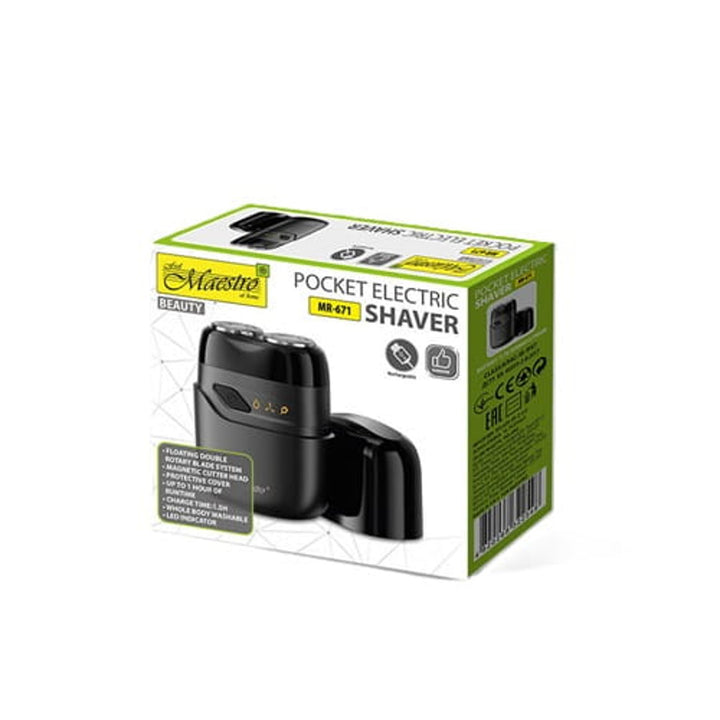 Golarka elektryczna Maestro, 2 głowice, ładowanie USB C, czas pracy do 60 minut, łatwe czyszczenie, MR-671