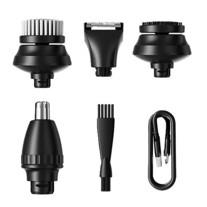 Zestaw do golenia 5w1 Maestro, golarka, trymer do nosa, szczotka do mycia twarzy, końcówka do masażu, trymer do włosów, wodoodporna obudowa, czas pracy do 60 min, MR-674