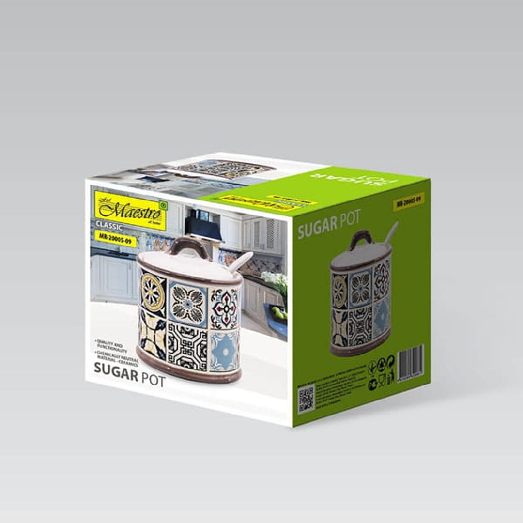 Ceramiczna cukierniczka Holiday in Porto Maestro, pojemność 300ml, w komplecie łyżeczka ceramiczna, MR-20005-09