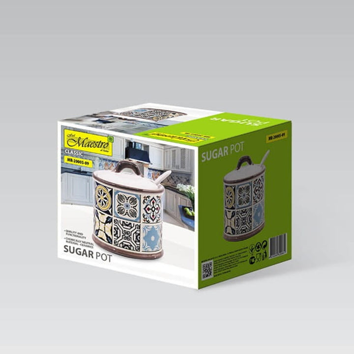 Ceramiczna cukierniczka Holiday in Porto Maestro, pojemność 300ml, w komplecie łyżeczka ceramiczna, MR-20005-09