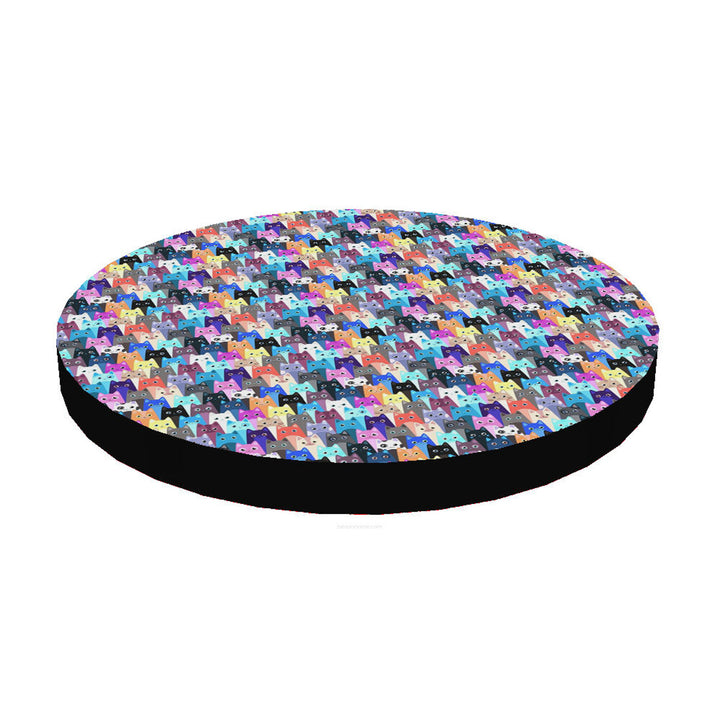 Legowisko / materac dla kota Bertoni, z elastycznej pianki, średnica 55 cm, wzór Meow, Ring