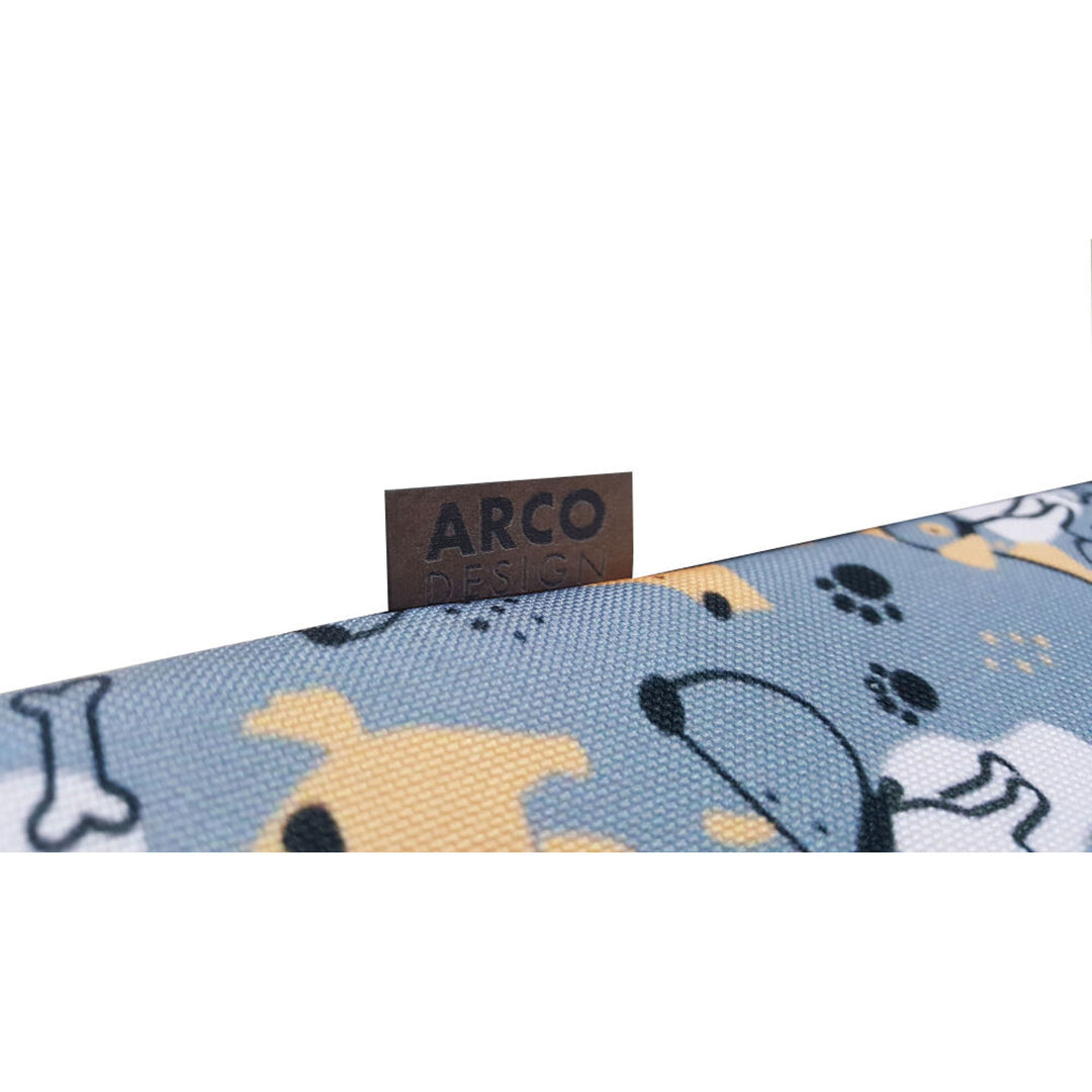 Legowisko materac dla psa XL Bertoni, pianka, wodoodporny pokrowiec, wzór Grey Dogs, EE146