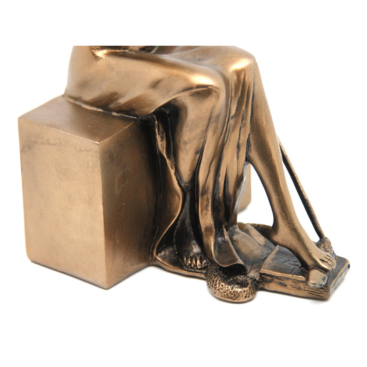 Figurki Temidy z wagą i mieczem, podpórki pod książki, Queen Isabel, 2 sztuki