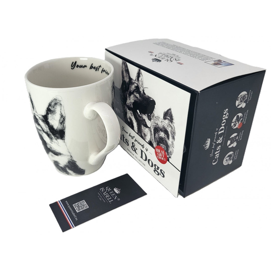 Kubek porcelanowy Queen Isabel, owczarek niemiecki, 350ml, Q1-05232