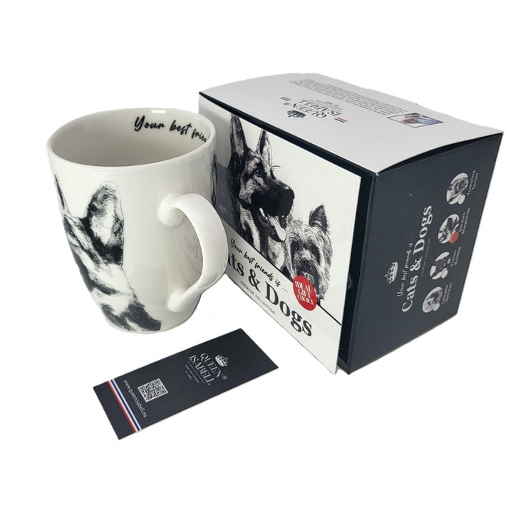 Kubek porcelanowy Queen Isabel, owczarek niemiecki, 350ml, Q1-05232