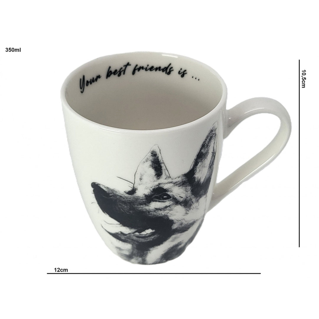 Kubek porcelanowy Queen Isabel, owczarek niemiecki, 350ml, Q1-05232