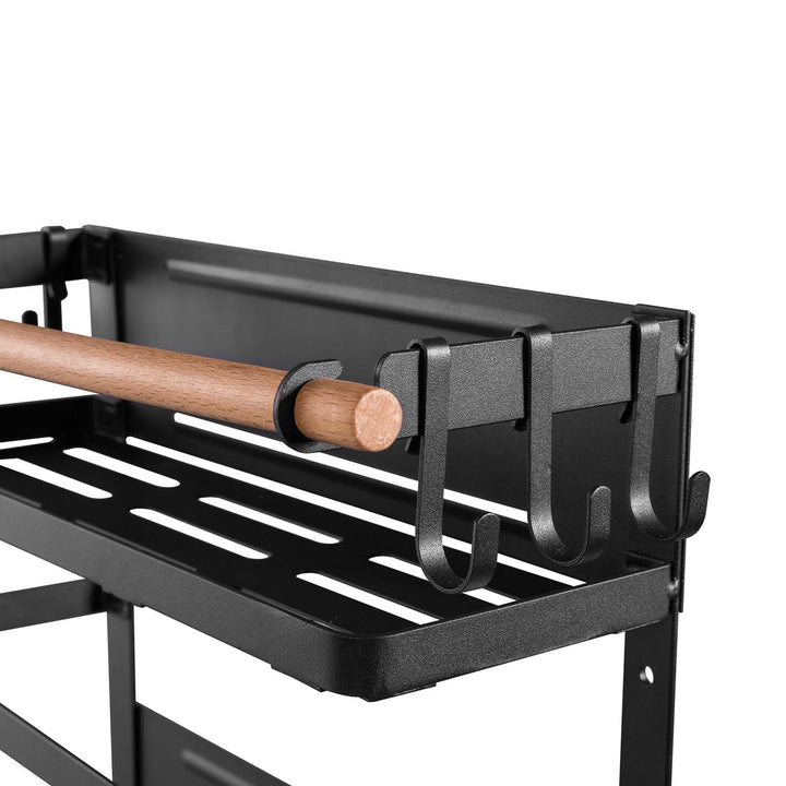 Magnetyczna półka na lodówkę / pralkę Maclean, czarna, 12kg max, MC-910, 2 sztuki