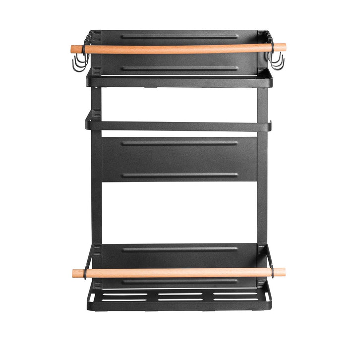 Magnetyczna półka na lodówkę / pralkę Maclean, czarna, 12kg max, MC-910, 4 sztuki